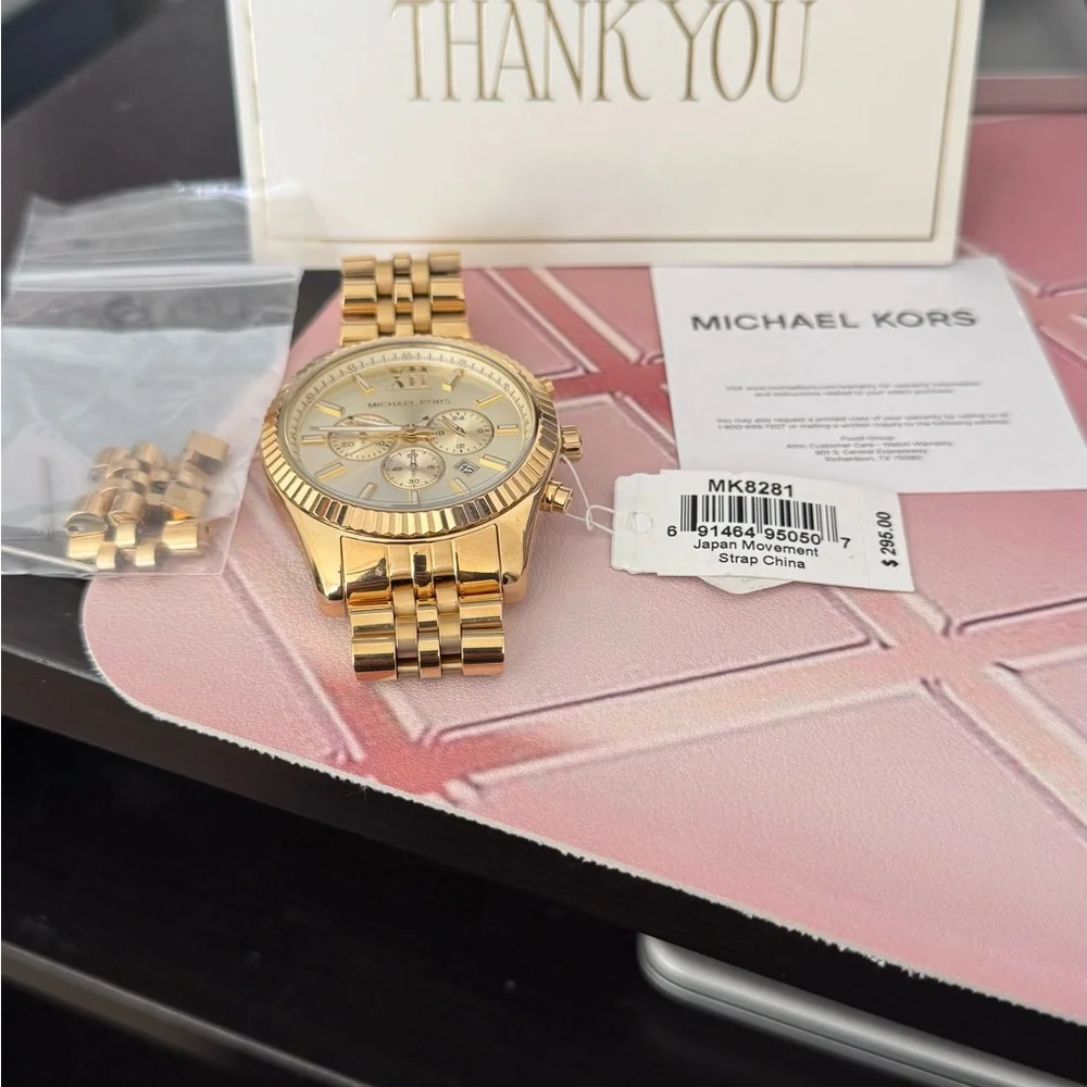 Michael Kors Gold Tone Chronograph Bracelet Watch